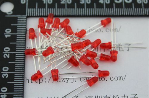 100pcs  3MM red color red light led light red LED