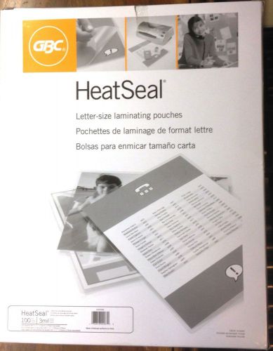 GBC HeatSeal Laminating Pouches. 3ML letter size,  qty 100