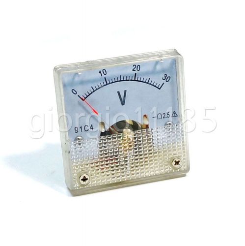 2 pcs New Analog Volt Panel Meter Gauge DC 0~30V 91C4