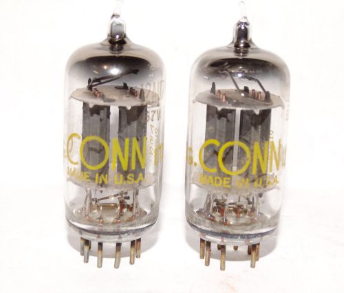 2 x  12au7 Sylvania - Conn Tubes * Long Grey Plates *D getter*Match*Free S&amp;H