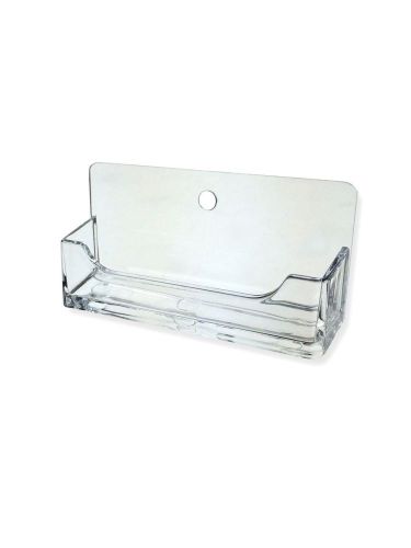 Single Pocket Acrylic Wall Mountable Business Card Holder Display - Clear