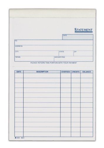 Adams Statement Single Sheets, 5.63 x 8.44, 100 Sheets, White (9621ABF)