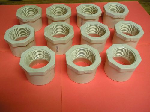 438-251 Spears PVC SCH 40 Spigot x Female Bushing 2&#034; x 1-1/2&#034; New Lot of 11