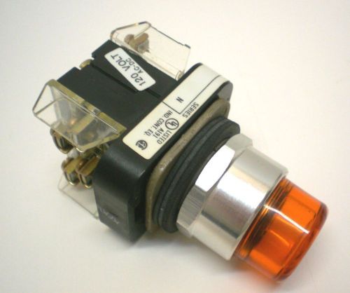 NEW Illum.Push Button Unit 800T-QB10A AMBER, Allen Bradley, Momentary, USA