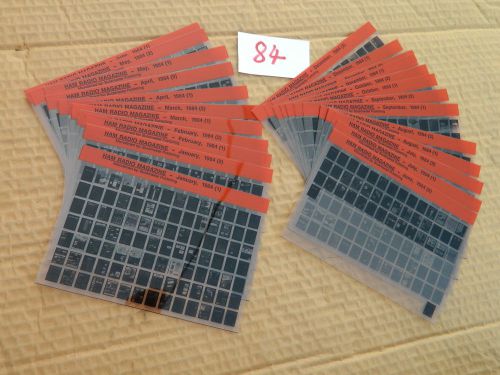 vintage lot of Microfiche Mikrofilm HAM radio MAGAZINE year: 1984