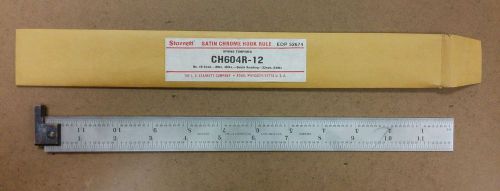 Starrett Satin Chrome Hook Rule Ch604r-12