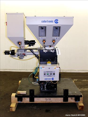 Used- Colortronic 6 Component Gravimetric Slide Gate Blender, Model CSG-900-6R.