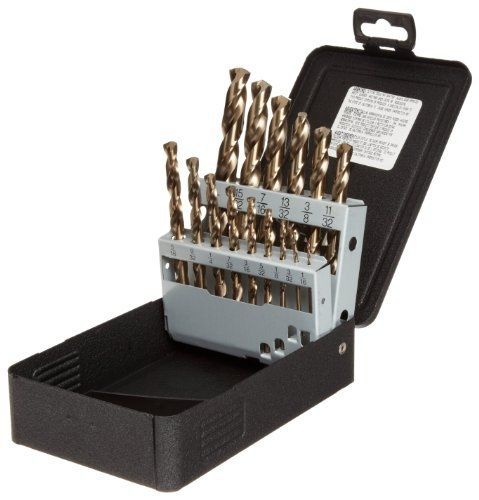 Precision twist c15r10co cobalt steel jobber length drill bit set with metal for sale