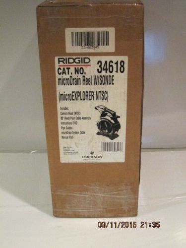 Ridgid 34618 seesnake microdrain 30&#039; cable video inspection w/sonde,f/ship new! for sale