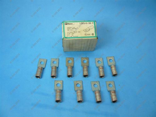 Panduit lca3/0-38-x copper lug 3/8 stud one hole cu wire #3/0 awg qty 10 nib for sale