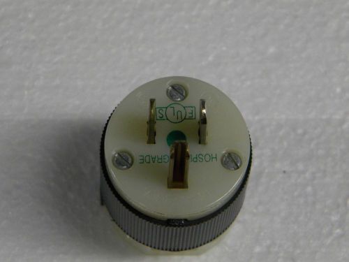 Lot of 3 Hubbell Hosp. Grade Male Plug, 15A-125V, NEMA-5-15P, NEW-NOS