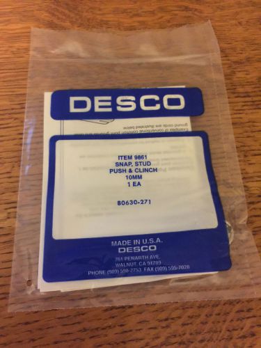 DESCO ITEM 9861 SNAP STUD PUSH &amp; CLINCH 10MM 1 EA