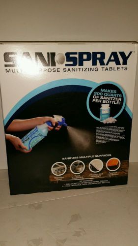 LOT OF 2 SANITIZE SANI SPRAY MULTI PURPOSE SANITIZING TABLETS KITS