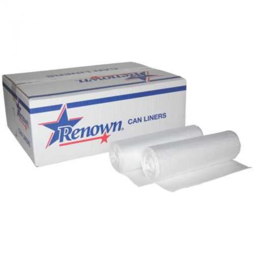 Liner 33X39 33Gl .95Mil Clear 25/Roll 8/Cs Renown Janitorial 107796 741224233224