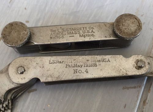 STARRETT NO. 156 NO. 4 THREAD GAUGE GAGE  Lot Of 2 lathe MACHINIST TOOLS