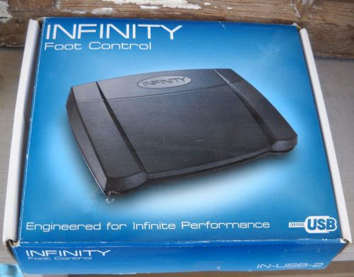 Infinity USB Foot Control Transcription Pedal IN-USB-2 open box