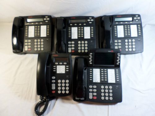 LOT OF 5 LUCENT / AVAYA 4412D+, 4424LD+, 4406D+ OFFICE PHONES ***GREAT DEAL***