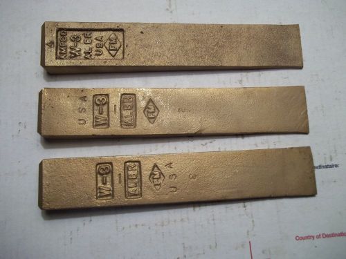 NEW 3PC SET AMPCO BRASS WEDGES W-3 AUTO TOOLS MACHINIST MECHANIC BERYLCO 196 65