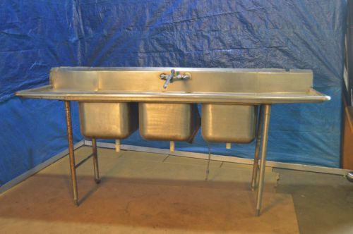 Stainless Steel 3 Compartment Sink