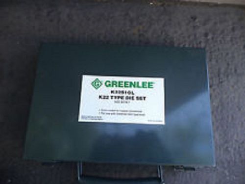 NEW GREENLEE K22S1GL #6-600 DIE KIT &amp; CRIMPER