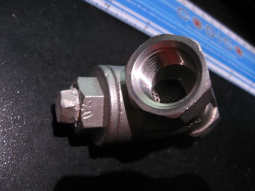 Spence SSI Strainer (Mesh Filter) Valve Stainless Steel 1/2&#034; NPT Used