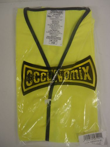 OccuNomix OccuLux LUX-SSG/FR-YL Flame Resistant Class 2 Hi-Vis Safety Vest LARGE