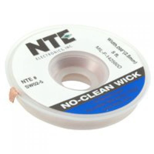 NTE SW02-5 No-Clean Wick ##4 Blue 0.098 x 5 ft.