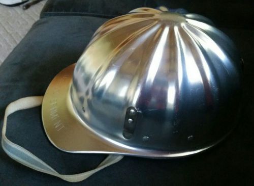 Vintage US Government SuperLite Aluminum Metal Hard Hat Oil Rig Mining Helmet