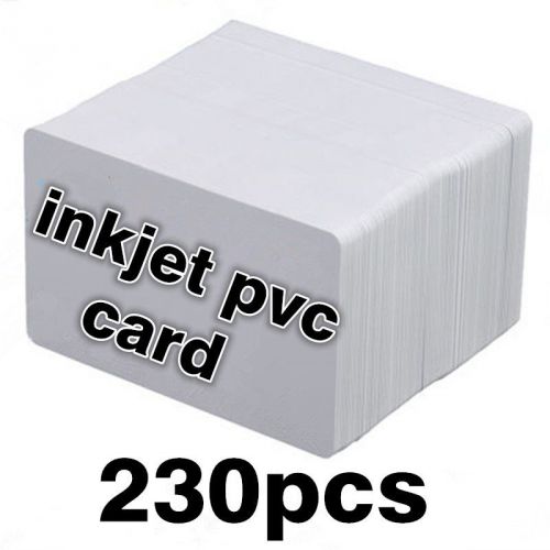 230pcs/box inkjet pvc cards - printable for epson canon blank white plastic for sale