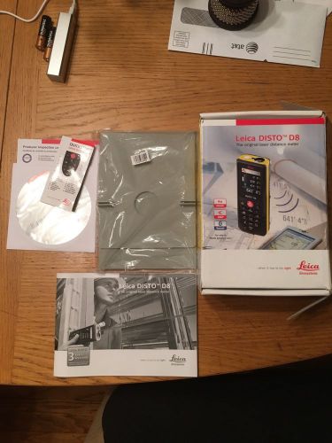A box, manual, cd, target for leica disto d8 laser distance meter for sale