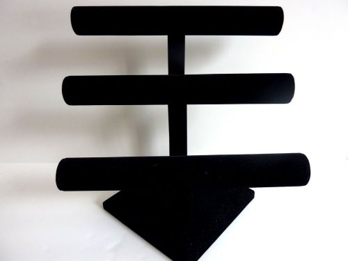 Black Felt 3-Tier Necklace and Bracelet Display Stand