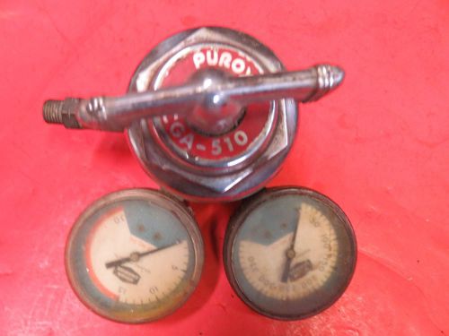 VINTAGE PUROX REGULATOR GA-510 UNION CARBIDE GUAGES