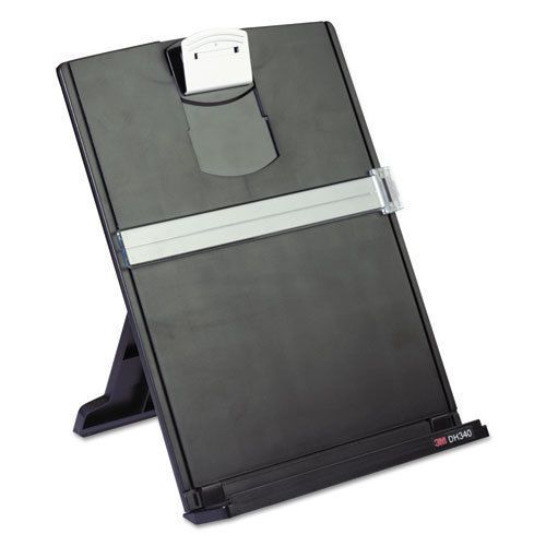 Fold-Flat Freestanding Desktop Copyholder, Plastic, 150 Sheet Capacity, Black