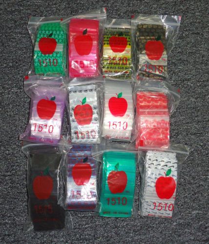 Apple Baggies #1510 (1,200) ASSORTED DESIGNS (12 Packs With 100 In Each Pack!!)