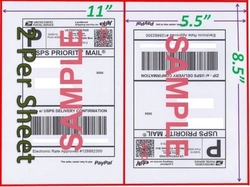 6000 shipping blank labels 8.5x5.5 paypal self adhesive for sale