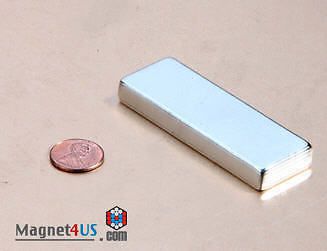 1pc Quality Neodymium 3&#034;x 1&#034;x 1/4&#034;thick rare earth magnet block Sale SuperStrong