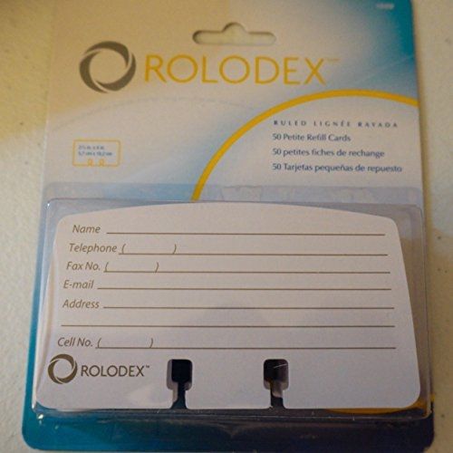 Rolodex Necessities Refill Cards 50ct