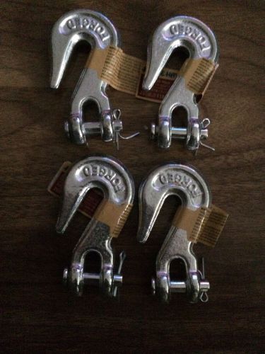 (4) new 1/4&#034; clevis grab hook forged high test 2600lb for sale