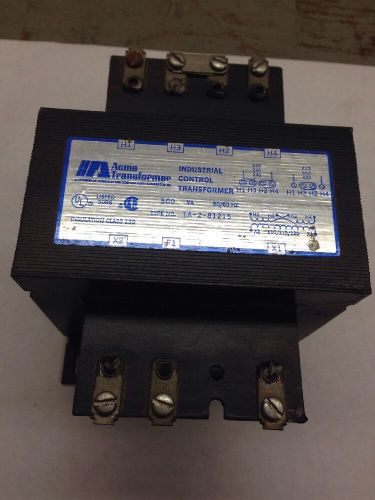 Acme TA-2-81215 Industrial Control Transformer 500 VA 480/120V 110/480V NICE!