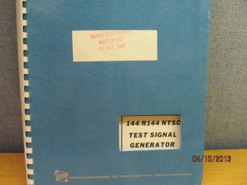 TEKTRONIX 144/R144 NTSC Test Signal Generator Inst Manual Supplement/schematics