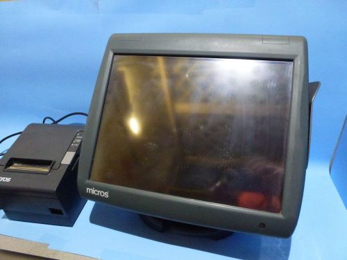 Micros workstation 5 w/ base stand &amp; thermal printer for sale