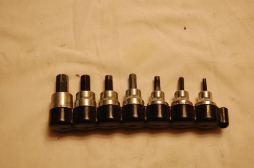 Lisle 3/8&#034; Drive 7 Pc Hex Head Socket Set 1/8&#034; to 3/8&#034; USA