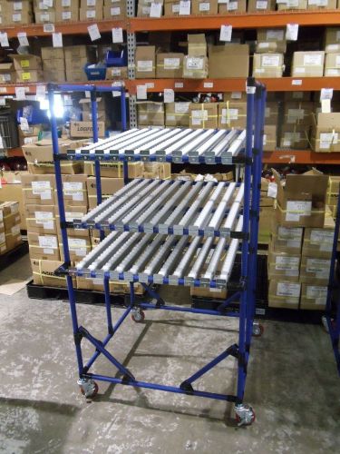 Industrial Lean Pipe Ergonomic Carton Flow Rack Rollers 36&#034;L x 36&#034;W x 67-1/4&#034;H