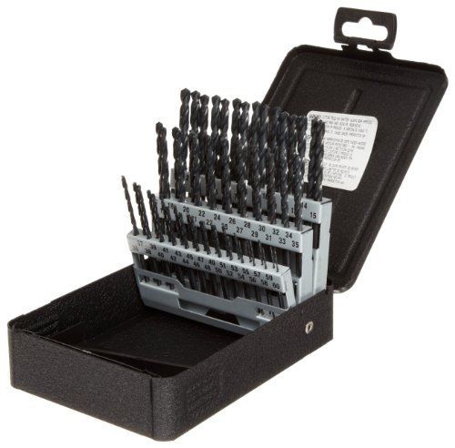 Precision Twist C60R18 High Speed Steel Jobber Length Drill Bit Set with Metal