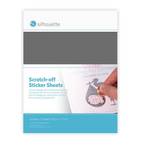 &#034;Silhouette Scratch-Off Sticker Sheets 8.5&#034;&#034;X11&#034;&#034; 5/Pkg-&#034;