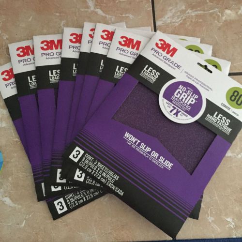 24 SHEETS 3M PRO GRADE ADVANCED SANDPAPER 80 Coarse NEW!!