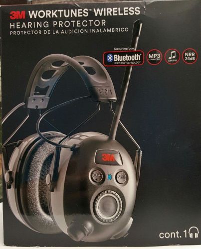 3M 90542-3DC WorkTunes Black Wireless Hearing Protector Bluetooth &amp; AM/FM Radio