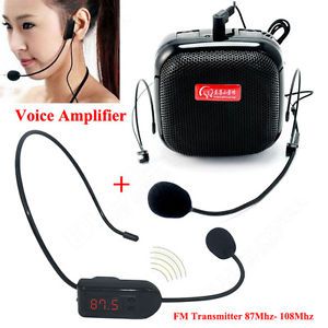 RB-809 Portable Voice Booster Amplifier Loud Speaker With FM Headset Microphone