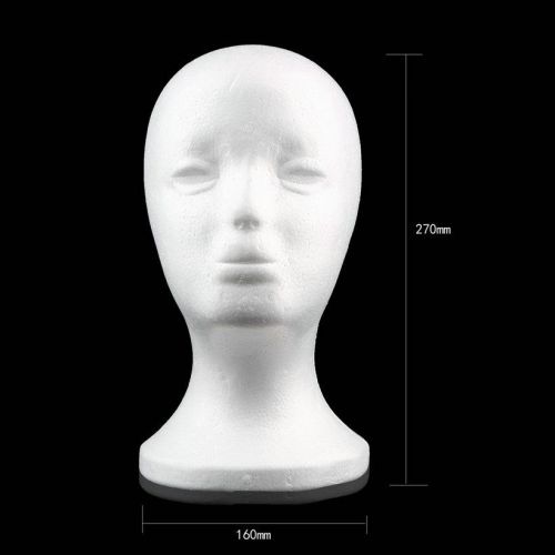 Styrofoam Foam Mannequin Head Stand Model Display Holder Wig hair Glasses L3