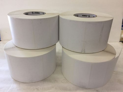 Zebra z-perform 1000d labels (4&#034;x2&#034;) - 2760 per roll (4 rolls) 10003051 for sale